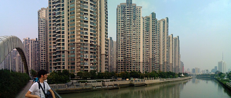 Shanghai-Panorama: Wohnblock nahe Zhong Tan Station