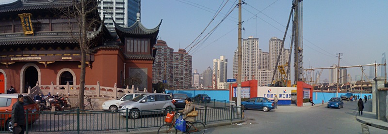 Shanghai-Panorama: Baustelle