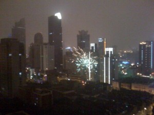 Feuerwerk über Shanghai